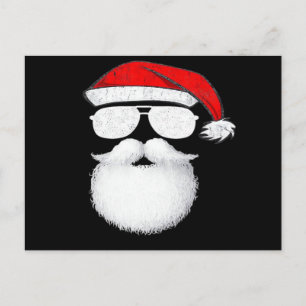 Cartes Pour Fêtes Annuelles Lunettes de soleil visage de Père Noël avec chapea