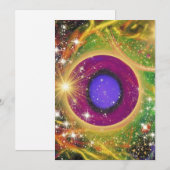 Cartes Pour Fêtes Annuelles L'Univers (Devant / Derrière)