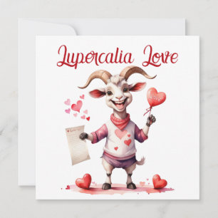 Cartes Pour Fêtes Annuelles Lupercalia Amour Douce Chèvre Coeurs Saint-Valenti