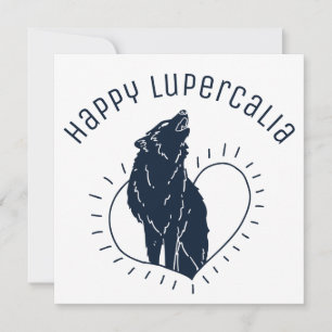 Cartes Pour Fêtes Annuelles Lupercalia Howling Wolf Heart