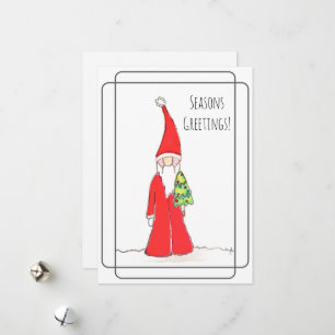 Cartes Pour Fêtes Annuelles Lutin avec arbre