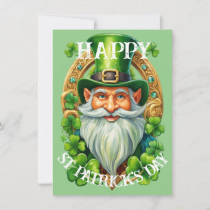 Cartes Pour Fêtes Annuelles Lutin Chanceux Gnome Saint Patrick Jour de Fête