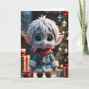 Cartes Pour Fêtes Annuelles Lutin d'Hiver