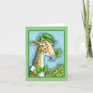 CARTES POUR FÊTES ANNUELLES LUTIN GIRAFFE, SAINT-PATRICK COLORÉ