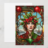 Cartes Pour Fêtes Annuelles Lutinde Noël Steampunk (Devant / Derrière)