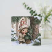 Cartes Pour Fêtes Annuelles Lutine de cache-cache (Debout devant)