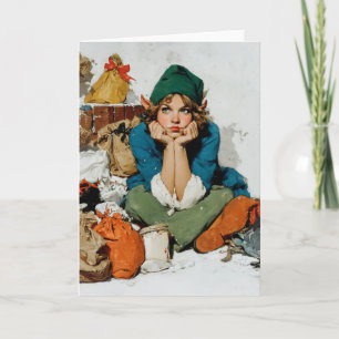 Cartes Pour Fêtes Annuelles Lutine Fantaisiste Parmi les Sacs Cadeaux
