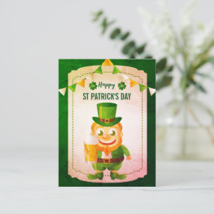Cartes Pour Fêtes Annuelles Lutins joyeux sourire irlandais jour de la Saint-P