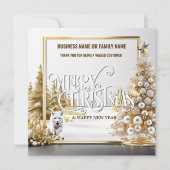 Cartes Pour Fêtes Annuelles Luxe affaires Noël arbre neige forêt fox forêt (Devant)