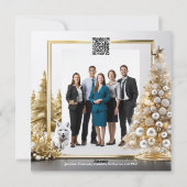 Cartes Pour Fêtes Annuelles Luxe affaires Noël arbre neige forêt fox forêt (Dos)