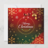 Cartes Pour Fêtes Annuelles Luxueuse élégance de Noël (Devant)