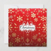 Cartes Pour Fêtes Annuelles Luxueuse élégance de Noël (Dos)