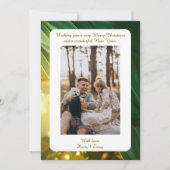 Cartes Pour Fêtes Annuelles Luxury Green Plaid Portrait Photo Christmas Card (Devant)