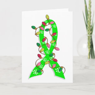 Cartes Pour Fêtes Annuelles Lyme Maladie Feux de Noël Ribbon