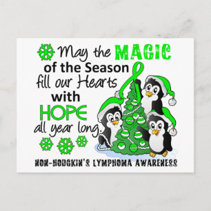 Cartes Pour Fêtes Annuelles Lymphome des pingouins de Noël non Hodgkin