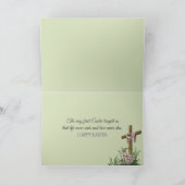 Cartes Pour Fêtes Annuelles Lys de Pâques, Couronne et Croix (Intérieur)