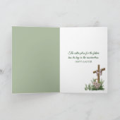 Cartes Pour Fêtes Annuelles Lys de Pâques sur vert (Intérieur)
