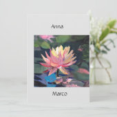 Cartes Pour Fêtes Annuelles Lys rose eau (Debout devant)