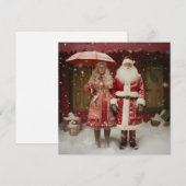 Cartes Pour Fêtes Annuelles M. et Mme Claus (Devant / Derrière)