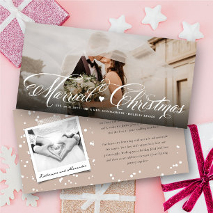 Cartes Pour Fêtes Annuelles M. Et Mme First Marié Mariage photo de Noël
