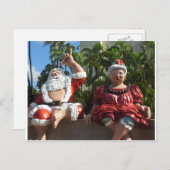 Cartes Pour Fêtes Annuelles M. et Mme Santa Claus (Devant / Derrière)