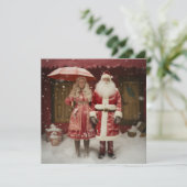 Cartes Pour Fêtes Annuelles M. et Mme Santa Claus (Debout devant)