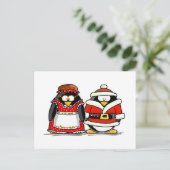 Cartes Pour Fêtes Annuelles M. et Mme Santa Claus Penguin (Debout devant)
