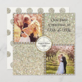 Cartes Pour Fêtes Annuelles M. & Mme Shimmer Parties scintillant Regardez la p (Devant / Derrière)