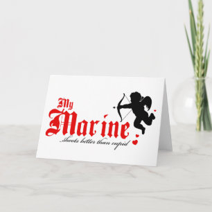 Cartes Pour Fêtes Annuelles Ma marine tire mieux que le cupidon