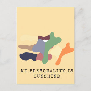 Cartes Pour Fêtes Annuelles Ma personnalité est soleil
