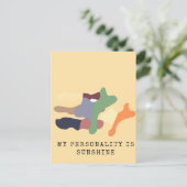 Cartes Pour Fêtes Annuelles Ma personnalité est soleil (Debout devant)