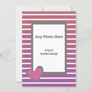 Cartes Pour Fêtes Annuelles Ma photo et un coeur rose sur Valentines