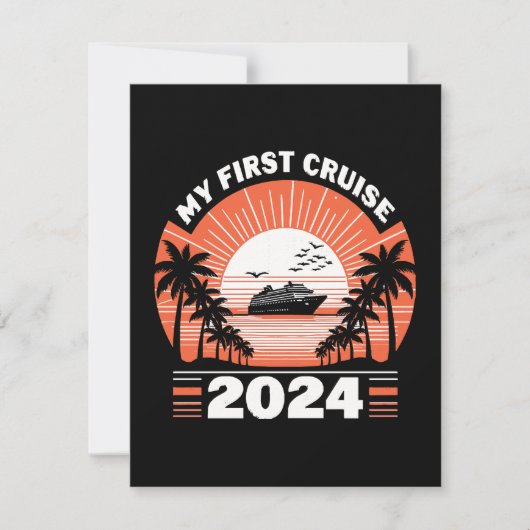 Cartes Pour Fêtes Annuelles Ma première croisière 2024 (Devant)