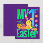 Cartes Pour Fêtes Annuelles Ma première Pâques (Devant / Derrière)