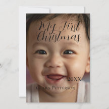 Ma première photo bébé de Noël ajouter nom année m