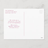 Cartes Pour Fêtes Annuelles Ma première Saint Valentin Fuchsia Script Photo (Dos)