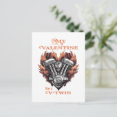 Cartes Pour Fêtes Annuelles Ma Saint-Valentin a un V-Twin, style biker (Debout devant)