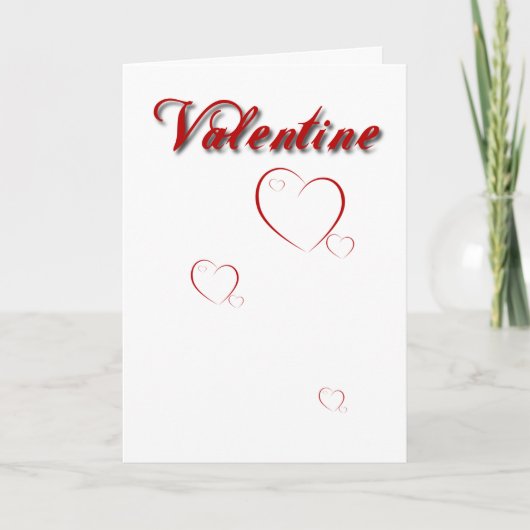 Cartes Pour Fêtes Annuelles Ma Saint Valentin aux Coeurs rouges (Devant)