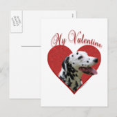 Cartes Pour Fêtes Annuelles Ma Saint-Valentin dalmate (Devant / Derrière)