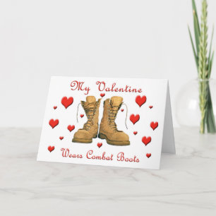 Cartes Pour Fêtes Annuelles Ma Valentine Wears Combat Boots