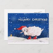 Cartes Pour Fêtes Annuelles Määähry Christmas (Devant / Derrière)