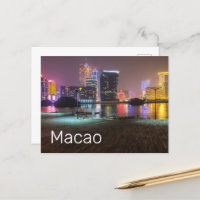 Macao Casino Skyline Panorama Chine Nuit