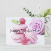 Cartes Pour Fêtes Annuelles Macarons framboise rose Saint-Valentin (Debout devant)