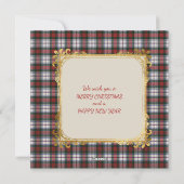 Cartes Pour Fêtes Annuelles MacDuff Dress Scottish Tartan Christmas (Dos)