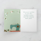 Cartes Pour Fêtes Annuelles Machine à coudre de Noël fil à aiguille d'ange (Intérieur)