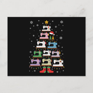 Cartes Pour Fêtes Annuelles Machine à coudre de Noël Guirlandes de l'arbre Bas