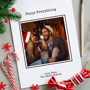 Cartes Pour Fêtes Annuelles Machine à écrire en noir et blanc