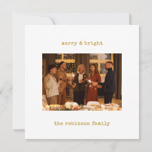 Cartes Pour Fêtes Annuelles Machine à écrire minimaliste Joyeux Noël avec phot
