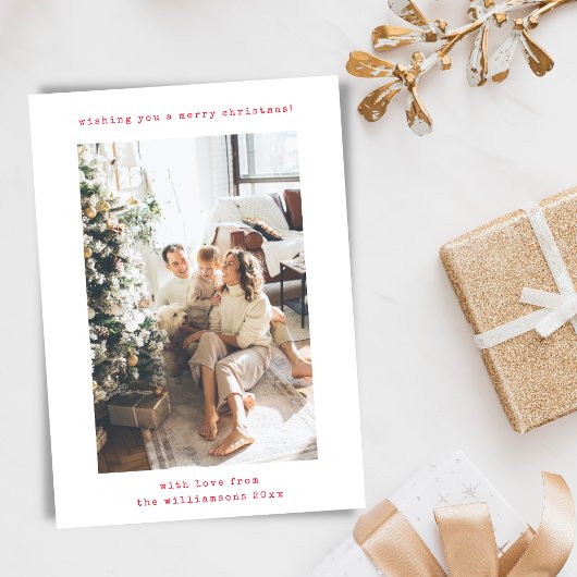 Cartes Pour Fêtes Annuelles Machine à écrire rétro simple 2 photo verticale No