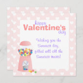 Cartes Pour Fêtes Annuelles Machine à gumball rose (Devant / Derrière)